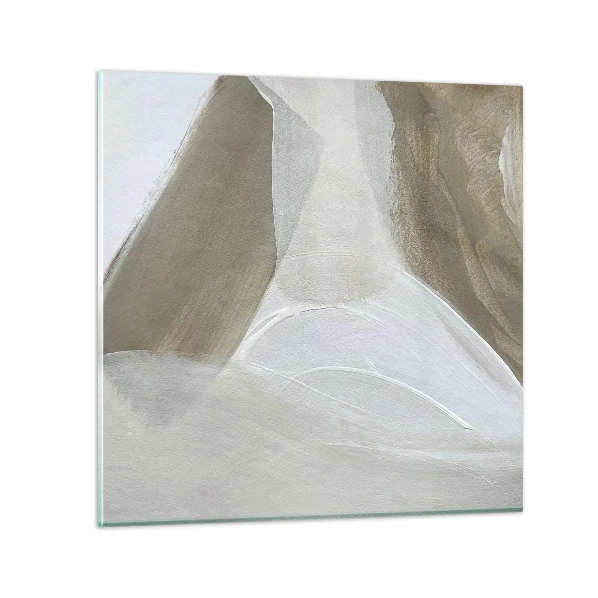 Impression sur verre - Image sur verre - Une vague de blanc - 70x70 cm