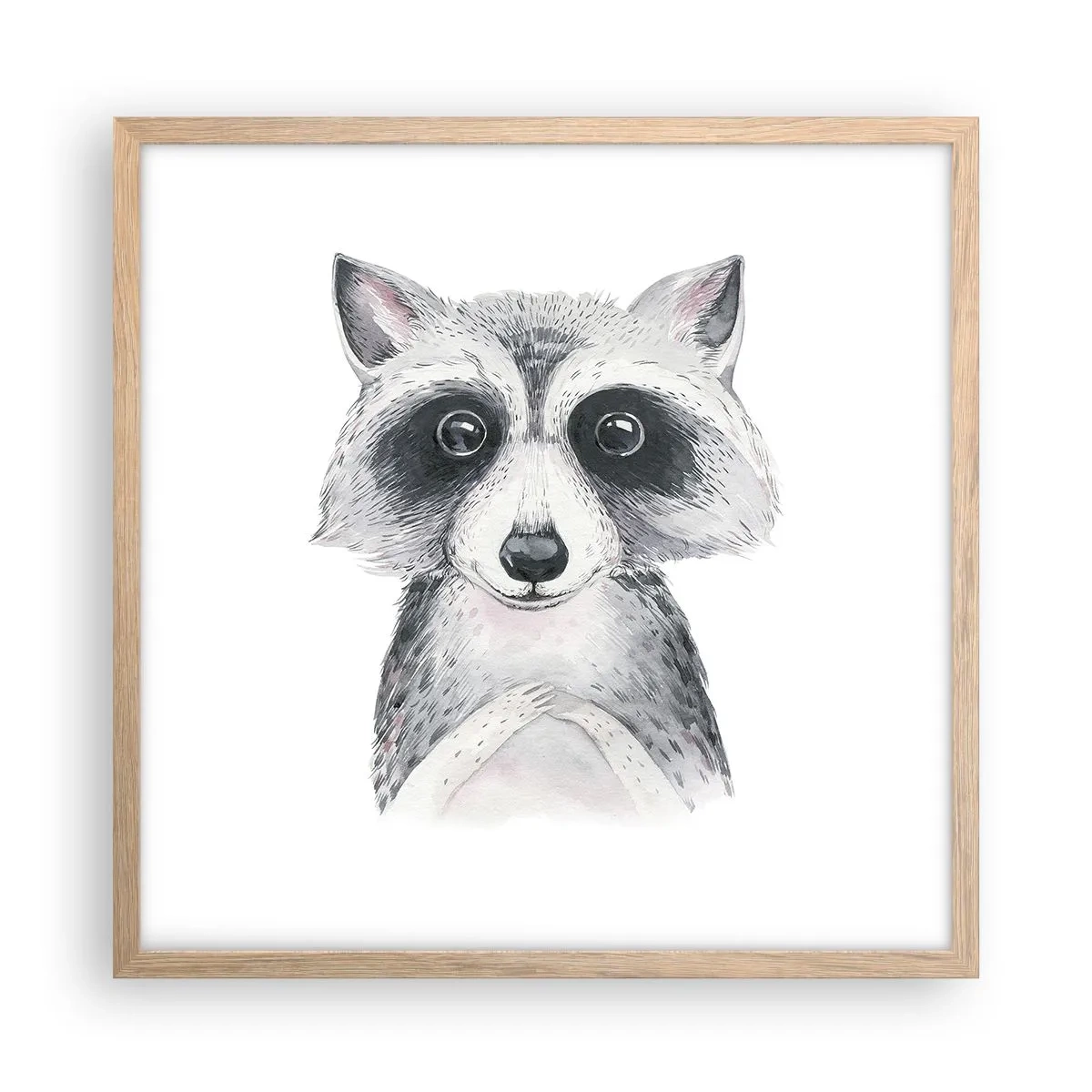 Affiche dans un chêne clair - Poster - Un moment pour s'émouvoir - 50x50 cm