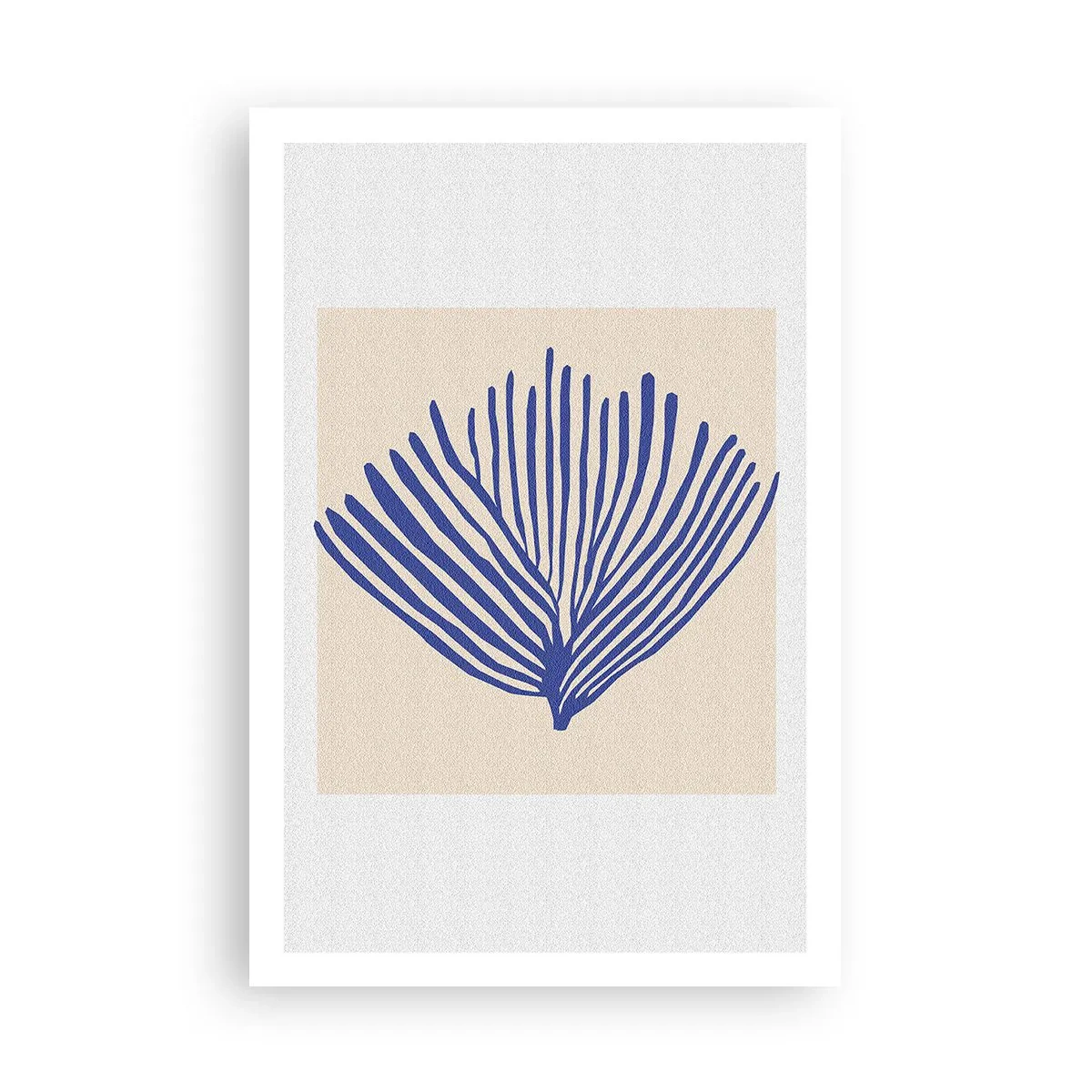 Affiche - Poster - Éventail bleu - 61x91 cm