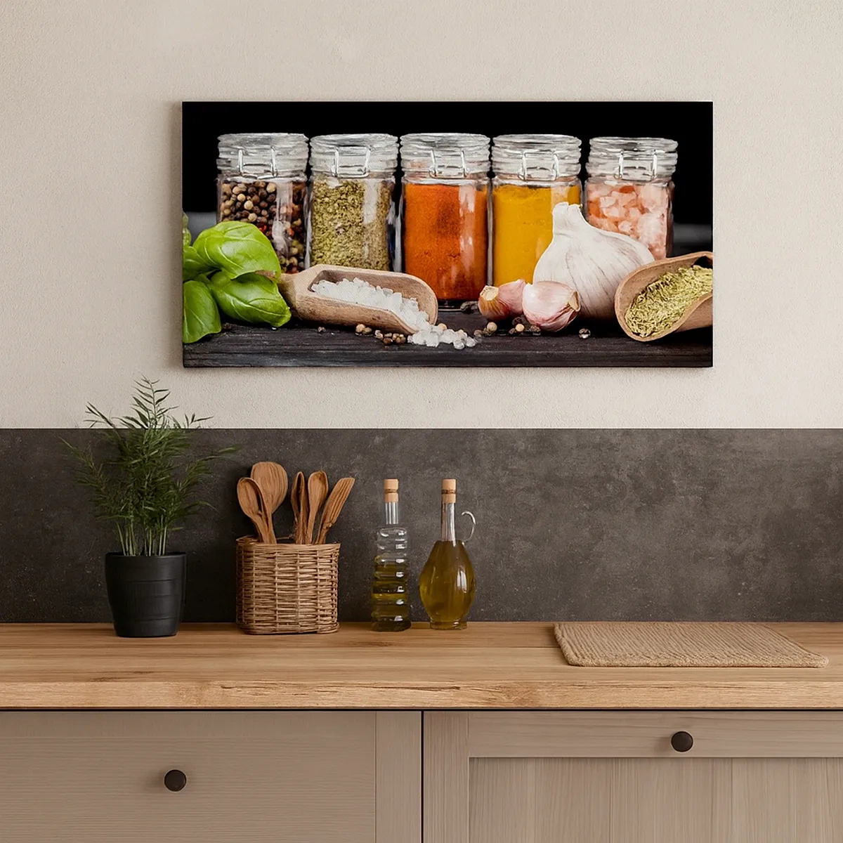 Impression sur toile - Image sur toile - Pour que la vie ait du goût - 30x30 cm