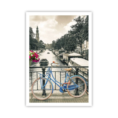 Affiche - Poster - Couleurs de rue d'Amsterdam - 70x100 cm