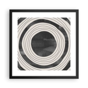 Affiche dans un cadre noir - Poster - Droit au but - 40x40 cm