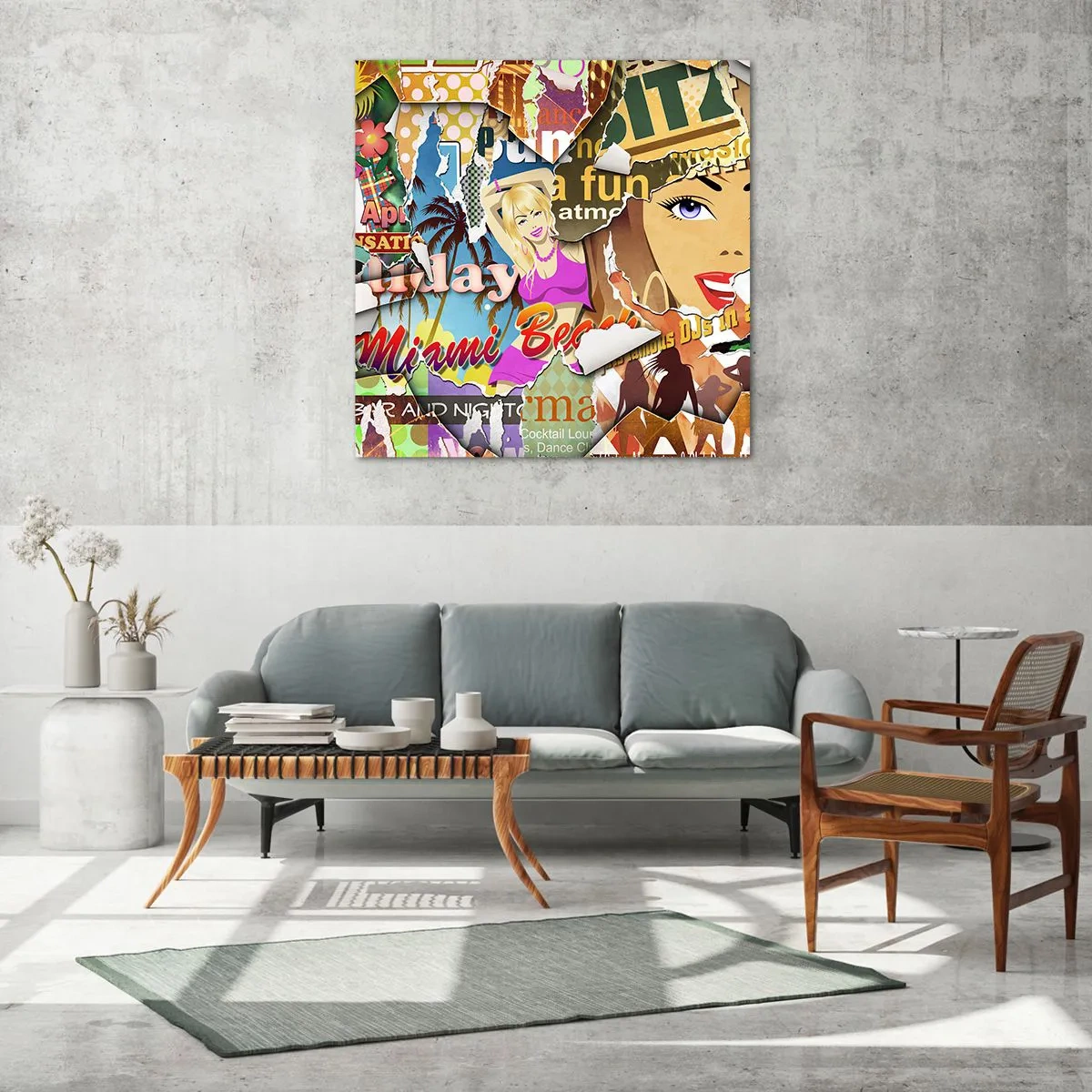 Impression sur verre - Image sur verre - Souvenirs de vacances - 70x70 cm