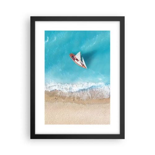 Affiche dans un cadre noir - Poster - A la frontière de l'azur et de l'or - 30x40 cm