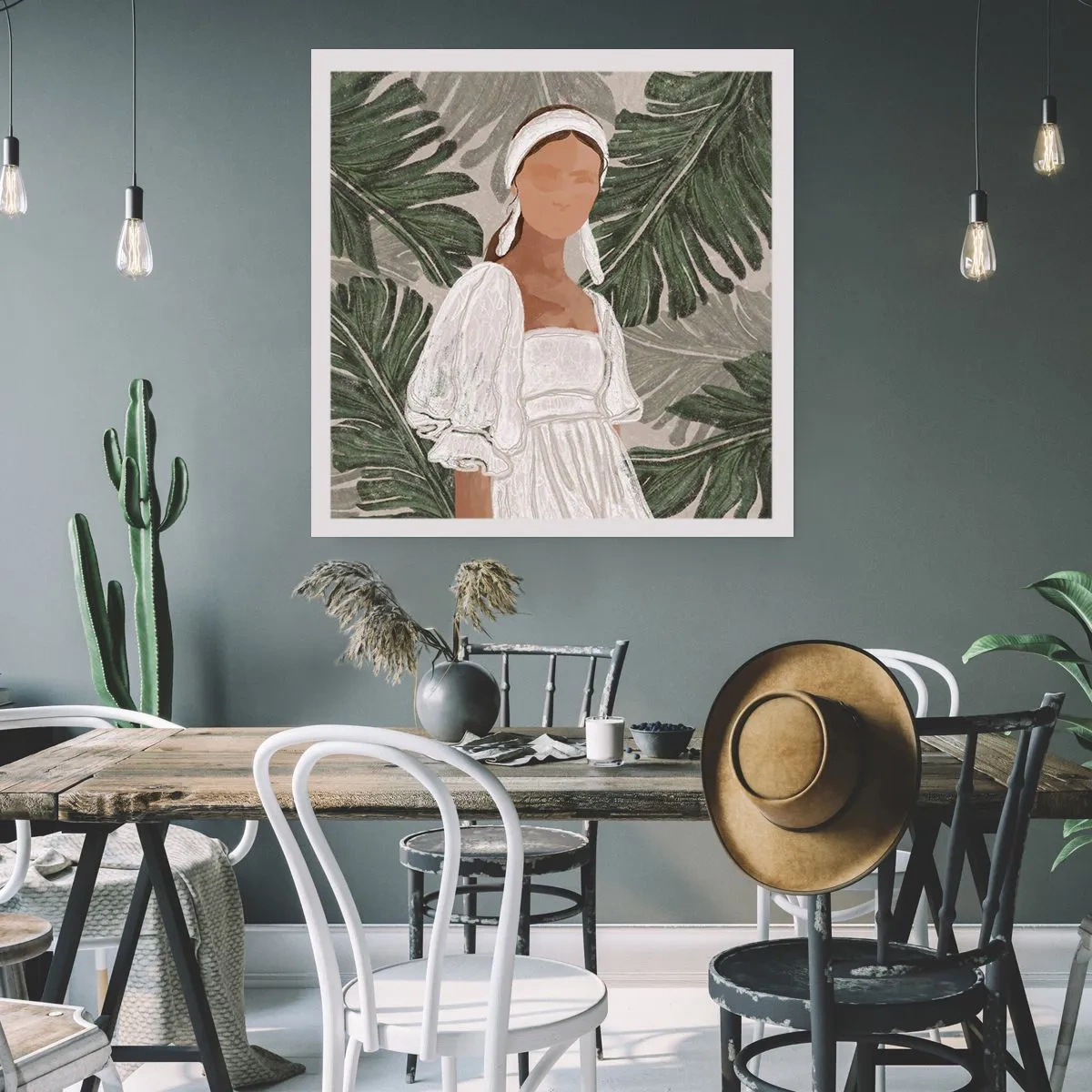 Affiche - Poster - Portrait exotique - 30x30 cm