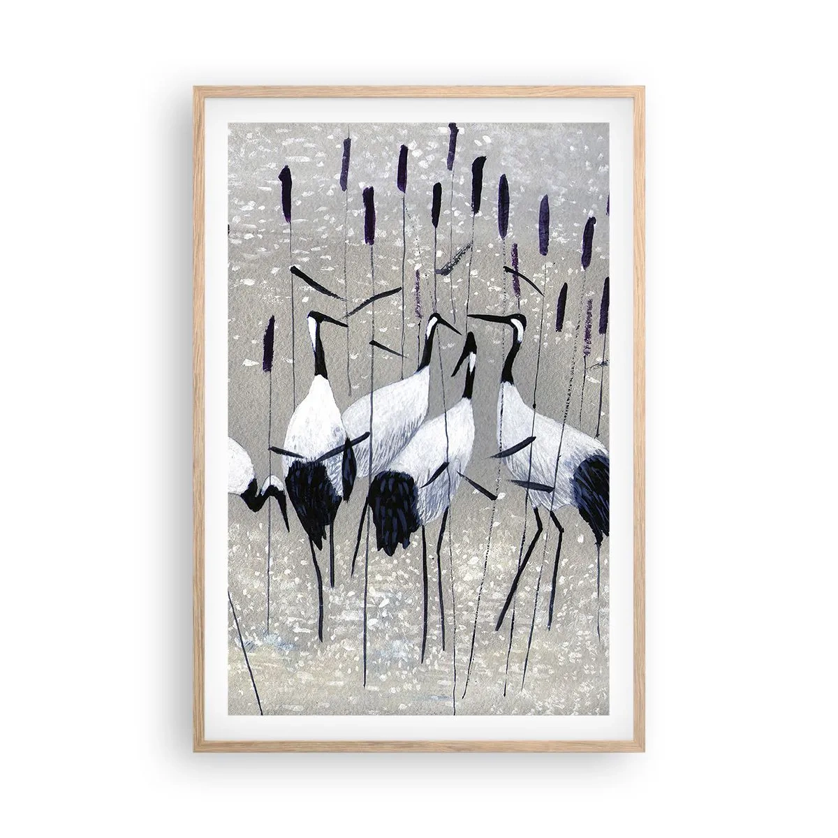 Affiche dans un chêne clair - Poster - Parmi les siens - 61x91 cm