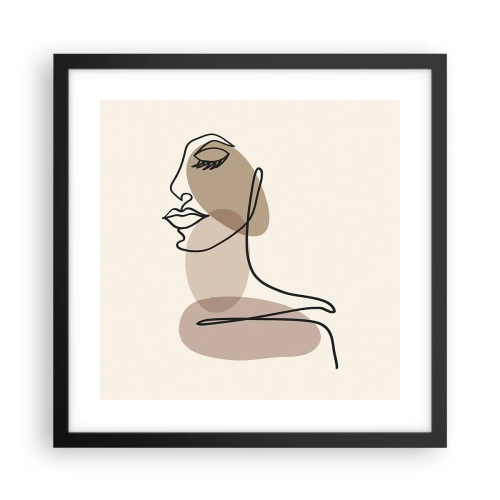 Affiche dans un cadre noir - Poster - Une certaine ligne de beauté - 40x40 cm