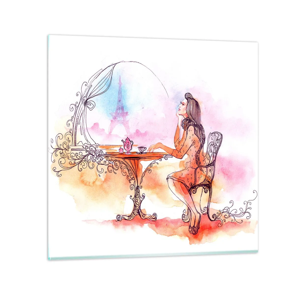 Impression sur verre - Image sur verre - Le chic parisien - 40x40 cm