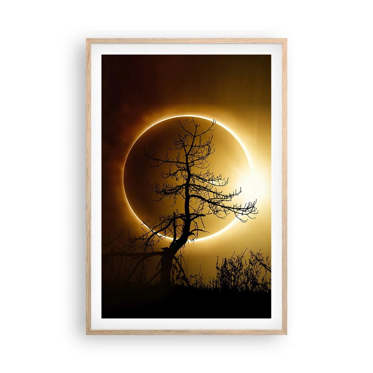 Affiche dans un chêne clair - Poster - Éclipse totale - 61x91 cm