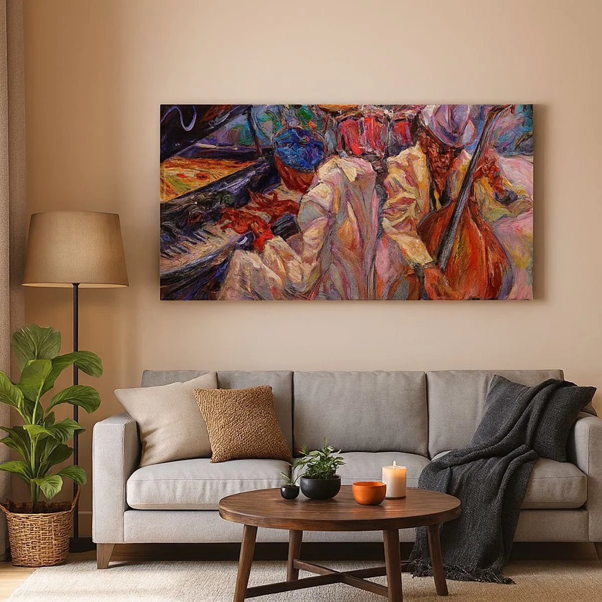 Impression sur toile - Image sur toile - Dans le même tempo - 100x40 cm