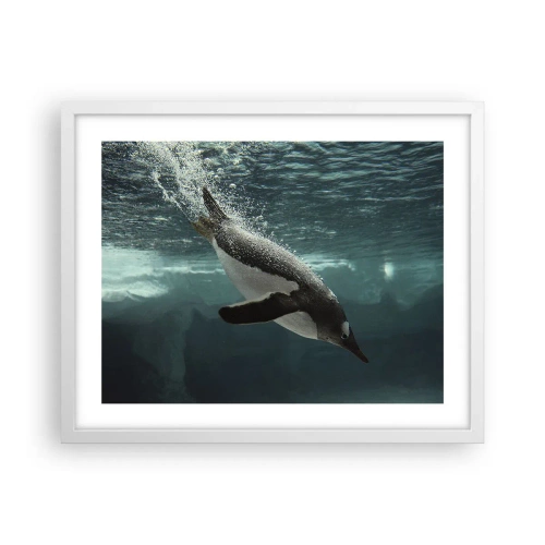 Affiche dans un cadre blanc - Poster - Bienvenue dans mon monde - 50x40 cm
