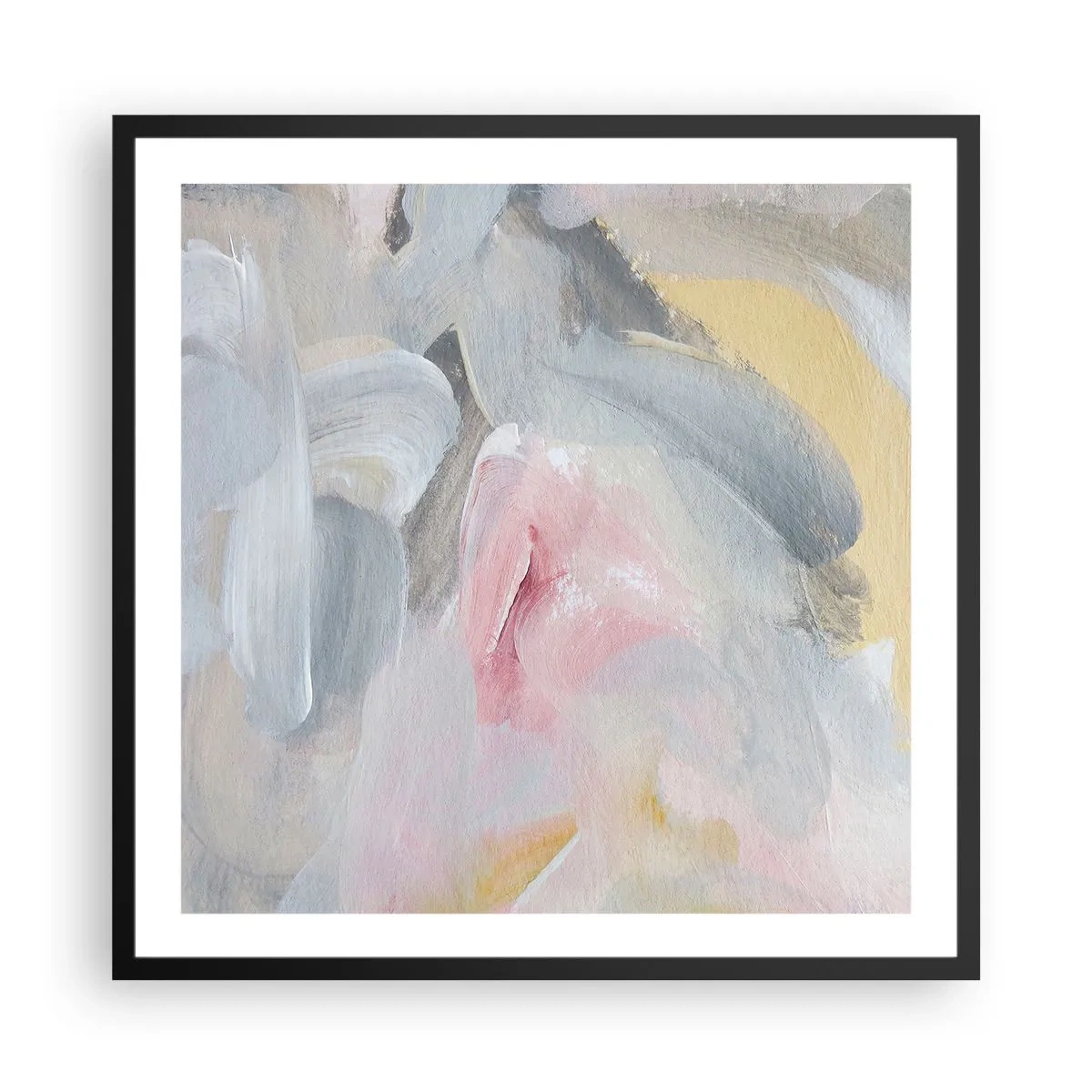 Affiche dans un cadre noir - Poster - Dans un monde pastel - 60x60 cm