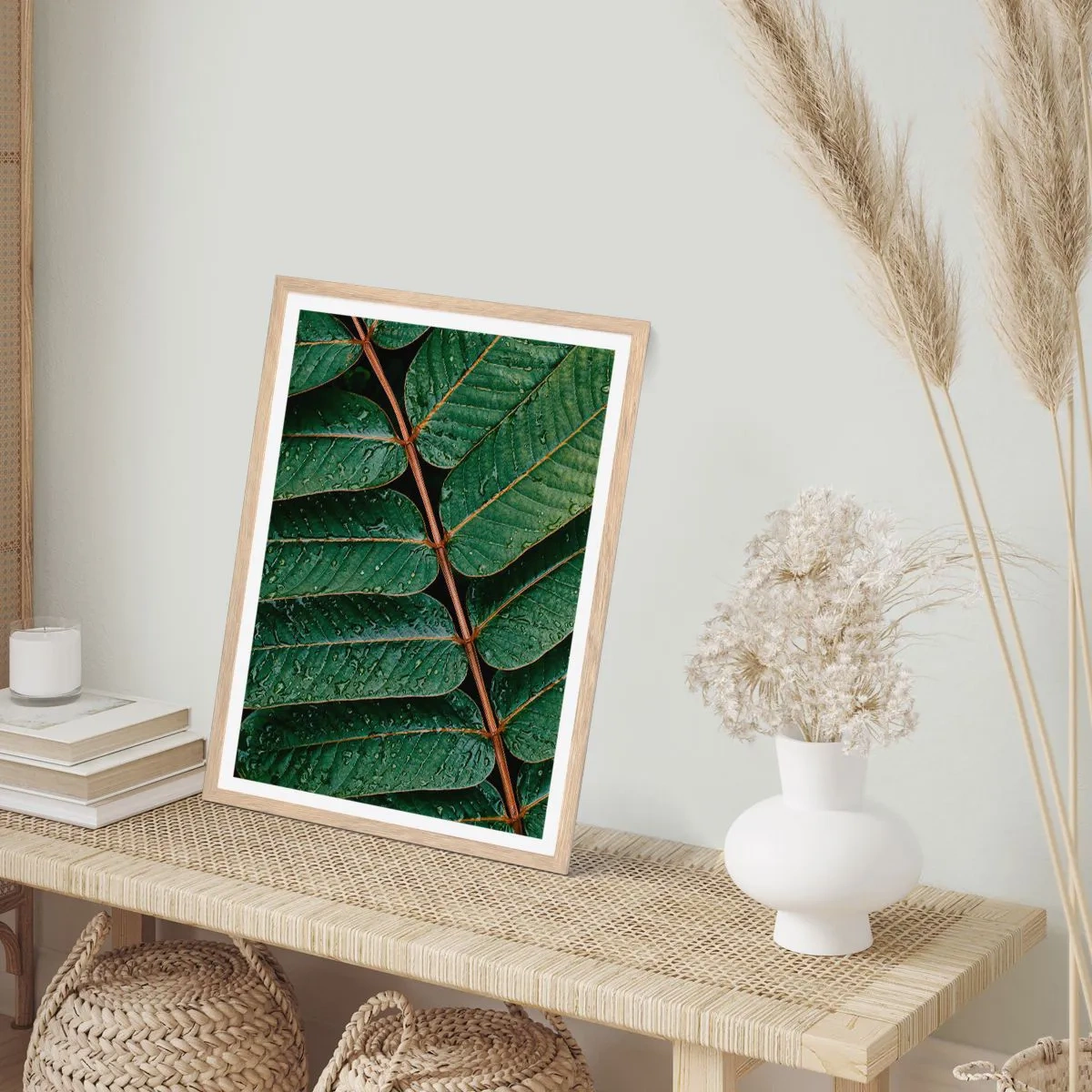 Affiche dans un chêne clair - Poster - Au rythme de la verdure - 50x70 cm