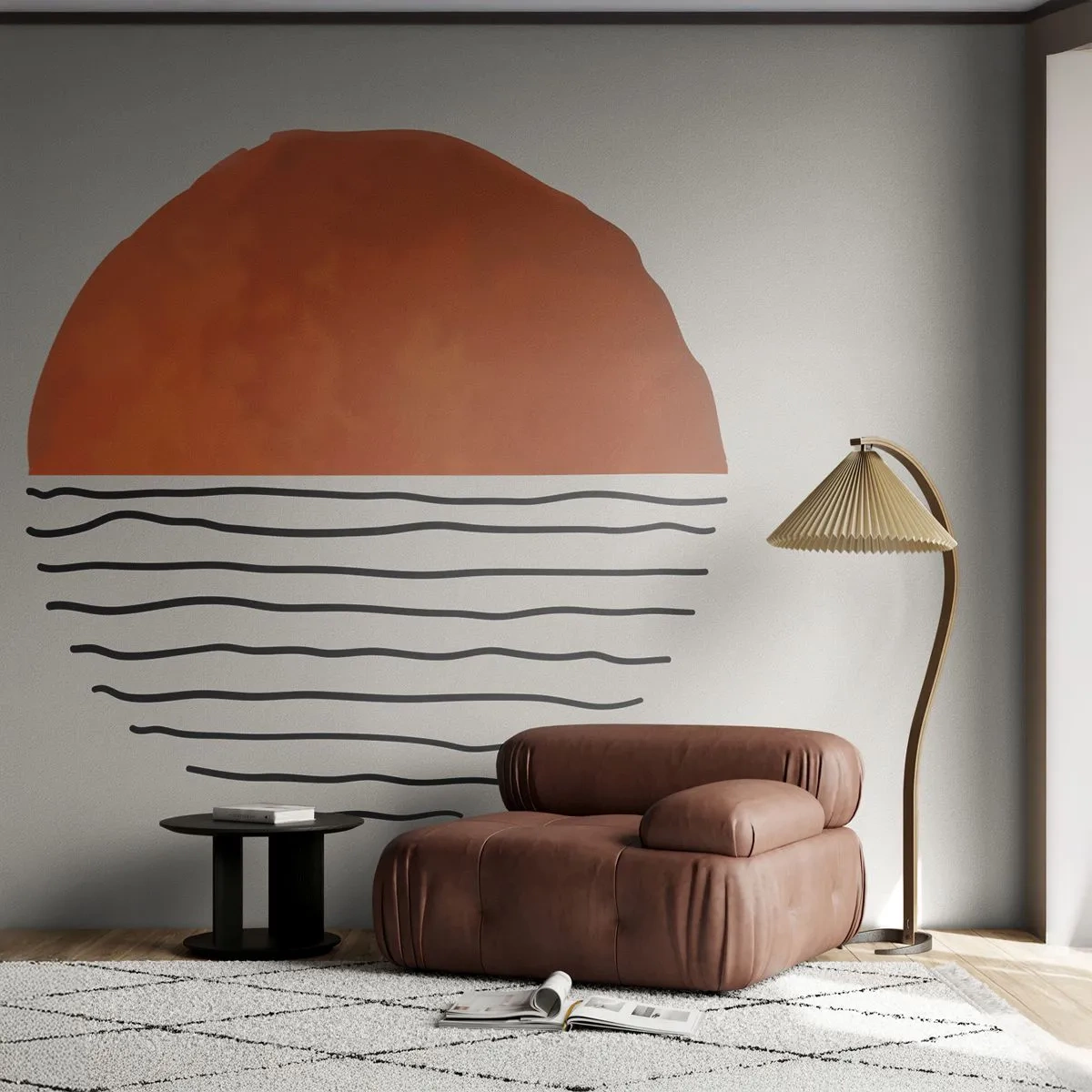 Papier Peint Photo Standard Eco - Dans un climat japonnais - Abstraction, Morceau, Minimalisme - 400x280 cm
