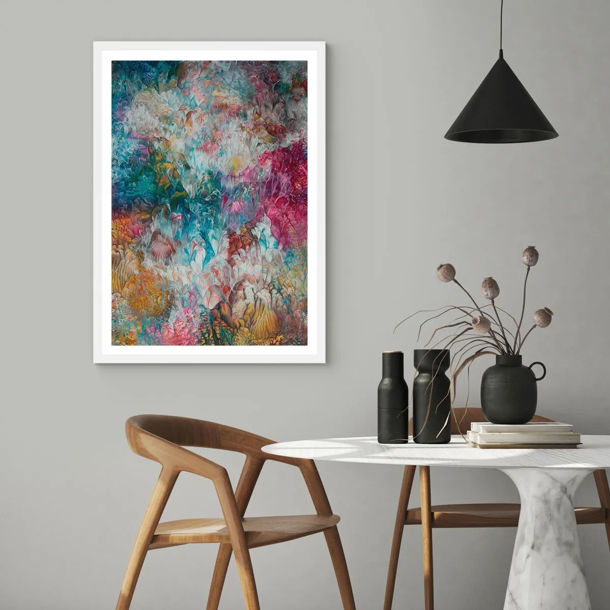 Affiche dans un cadre blanc - Poster - En pleine floraison - 50x70 cm