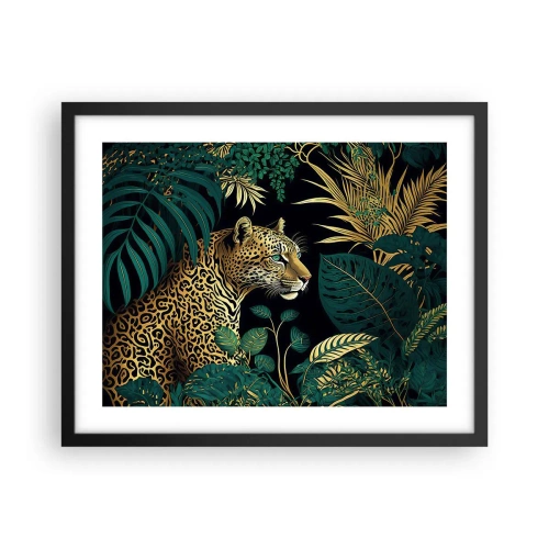Affiche dans un cadre noir - Poster - Un hôte dans la jungle - 50x40 cm