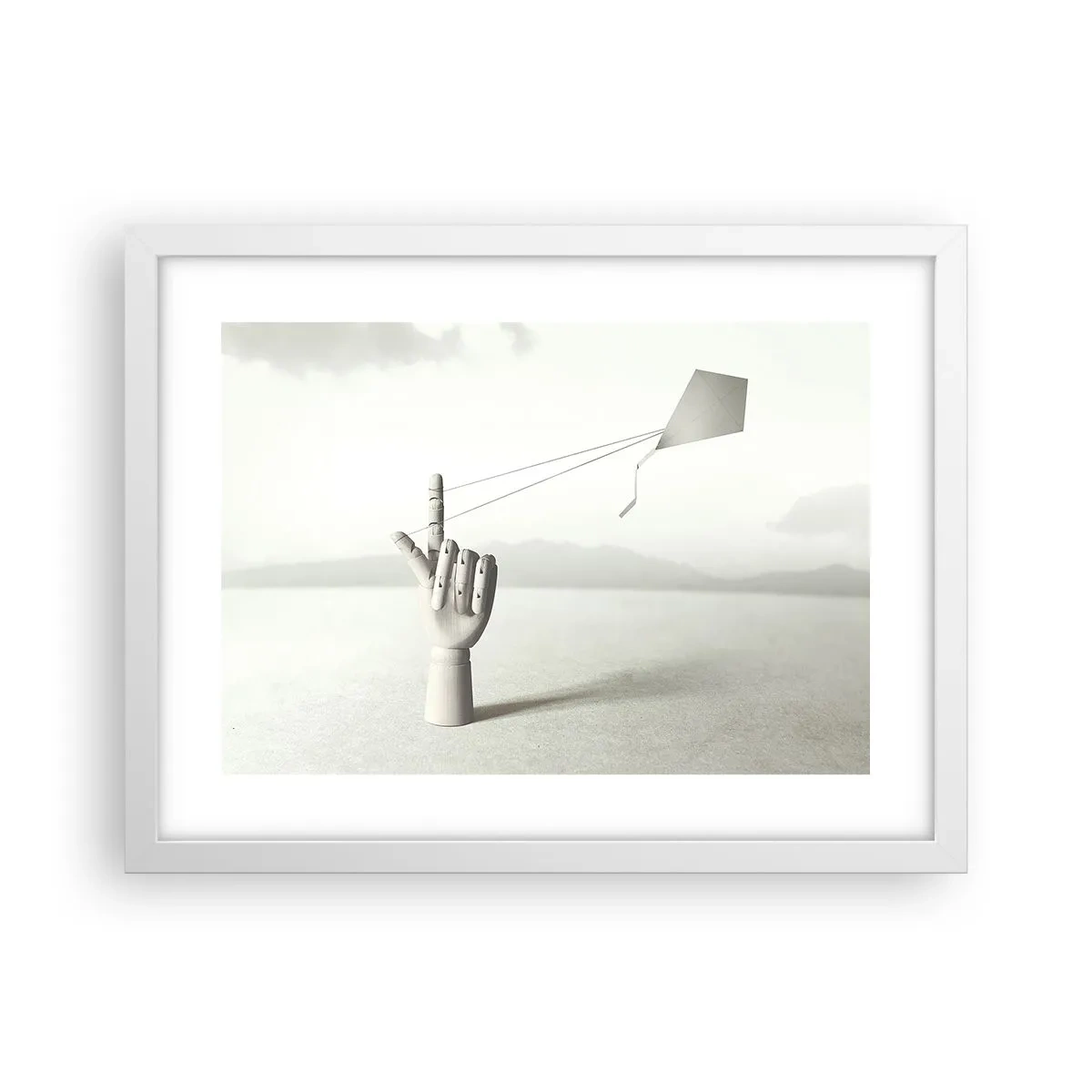 Affiche dans un cadre blanc - Poster - Épreuve de force - 40x30 cm