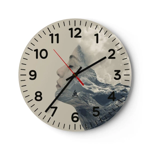 Horloge murale - Pendule murale - La beauté des éléments - 30x30 cm