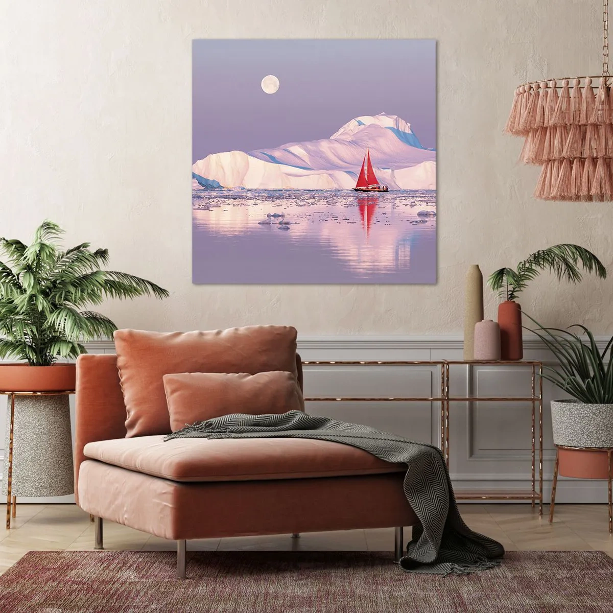 Impression sur toile - Image sur toile - La chaleur de la voile, le froid de la glace - 40x40 cm