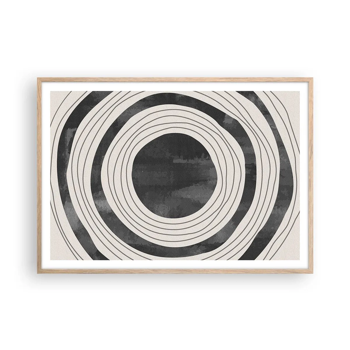 Affiche dans un chêne clair - Poster - Droit au but - 100x70 cm