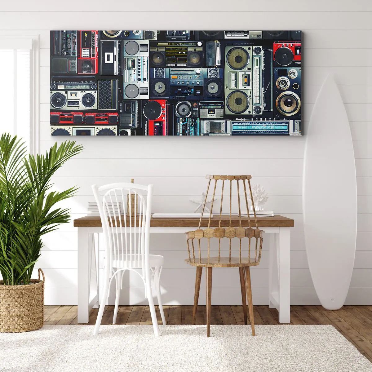 Impression sur toile - Image sur toile - Nostalgie des années 80 - 90x30 cm