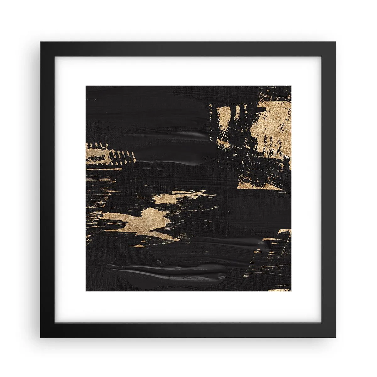 Affiche dans un cadre noir - Poster - Empreinte du toucher - 30x30 cm