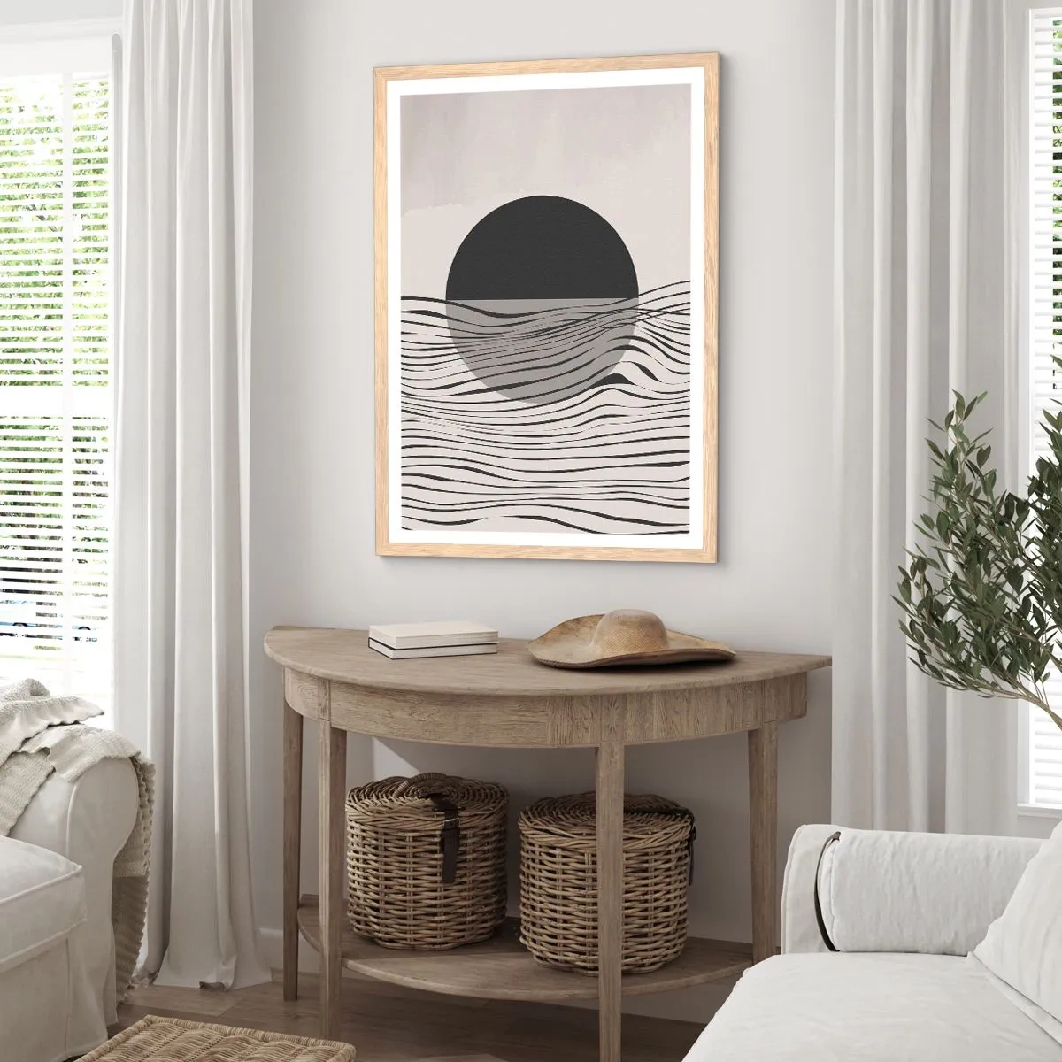 Affiche dans un chêne clair - Poster - Demi composition - 40x50 cm