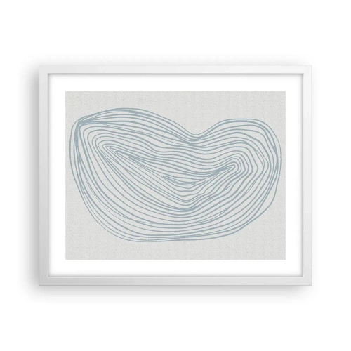 Affiche dans un cadre blanc - Poster - Une goutte de sourire - 50x40 cm