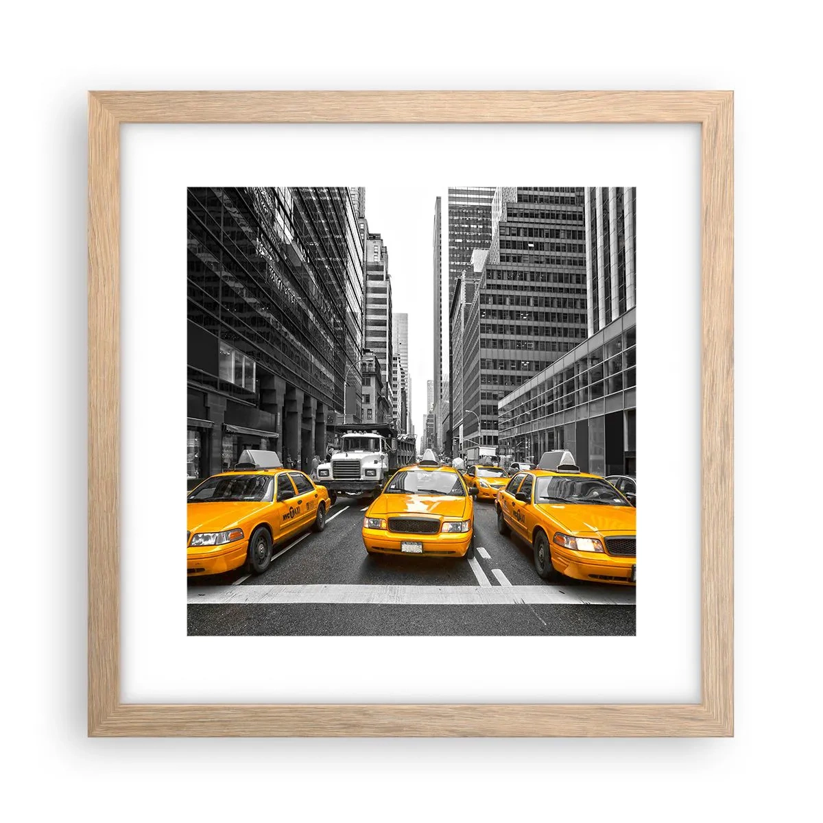 Affiche dans un chêne clair - Poster - C'est nous qui colorons la ville - 30x30 cm