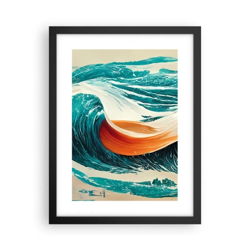 Affiche dans un cadre noir - Poster - Le rêve d'un surfeur - 30x40 cm