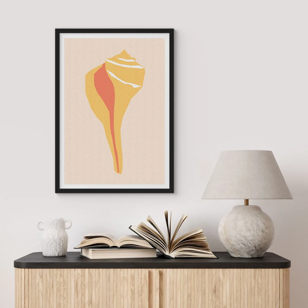 Affiche dans un cadre noir - Poster - Abstraction organique – croissance - 61x91 cm