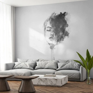 Papier Peint Autocollant Deluxe Sticker - De quoi rêve la fille - Portrait d'une femme, Visage de femme, Abstraction - 400x280 cm