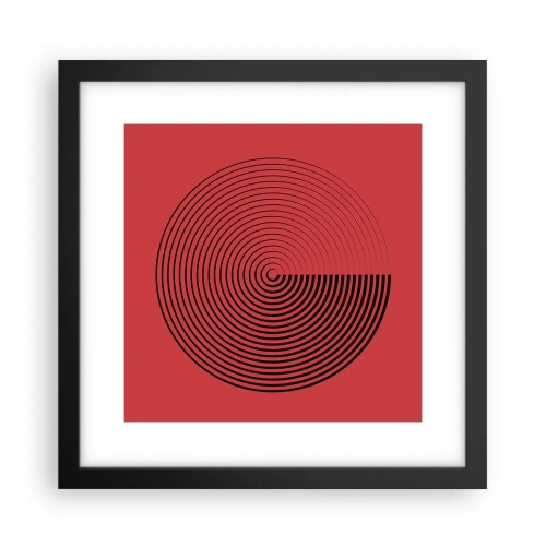 Affiche dans un cadre noir - Poster - Mouvement circulaire - 30x30 cm