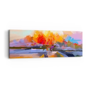 Impression sur toile - Image sur toile - L'automne est arrivé - 90x30 cm