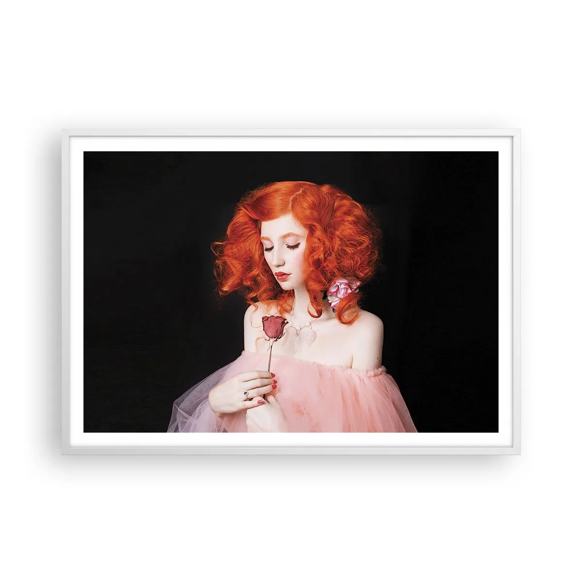 Affiche dans un cadre blanc - Poster - De style baroque - 100x70 cm