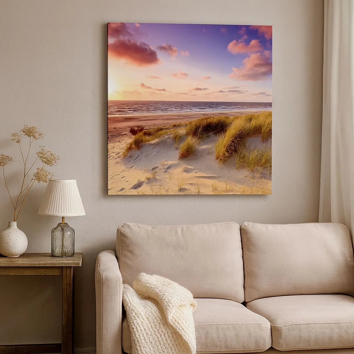 Impression sur toile - Image sur toile - L'air sent déjà l'été - 30x30 cm