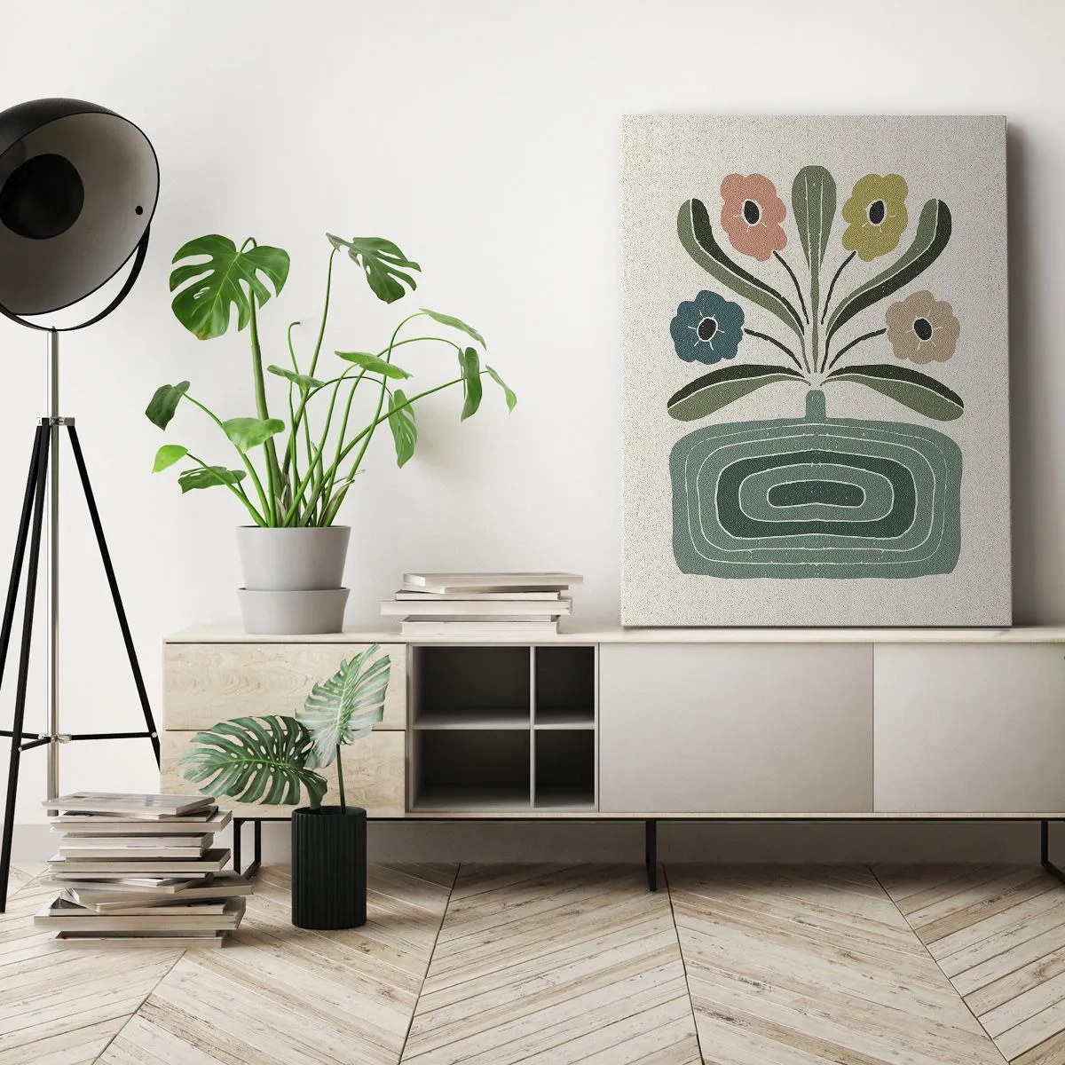 Impression sur toile - Image sur toile - Bouquet symétrique - 55x100 cm