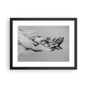 Affiche dans un cadre noir - Poster - Début... - 40x30 cm