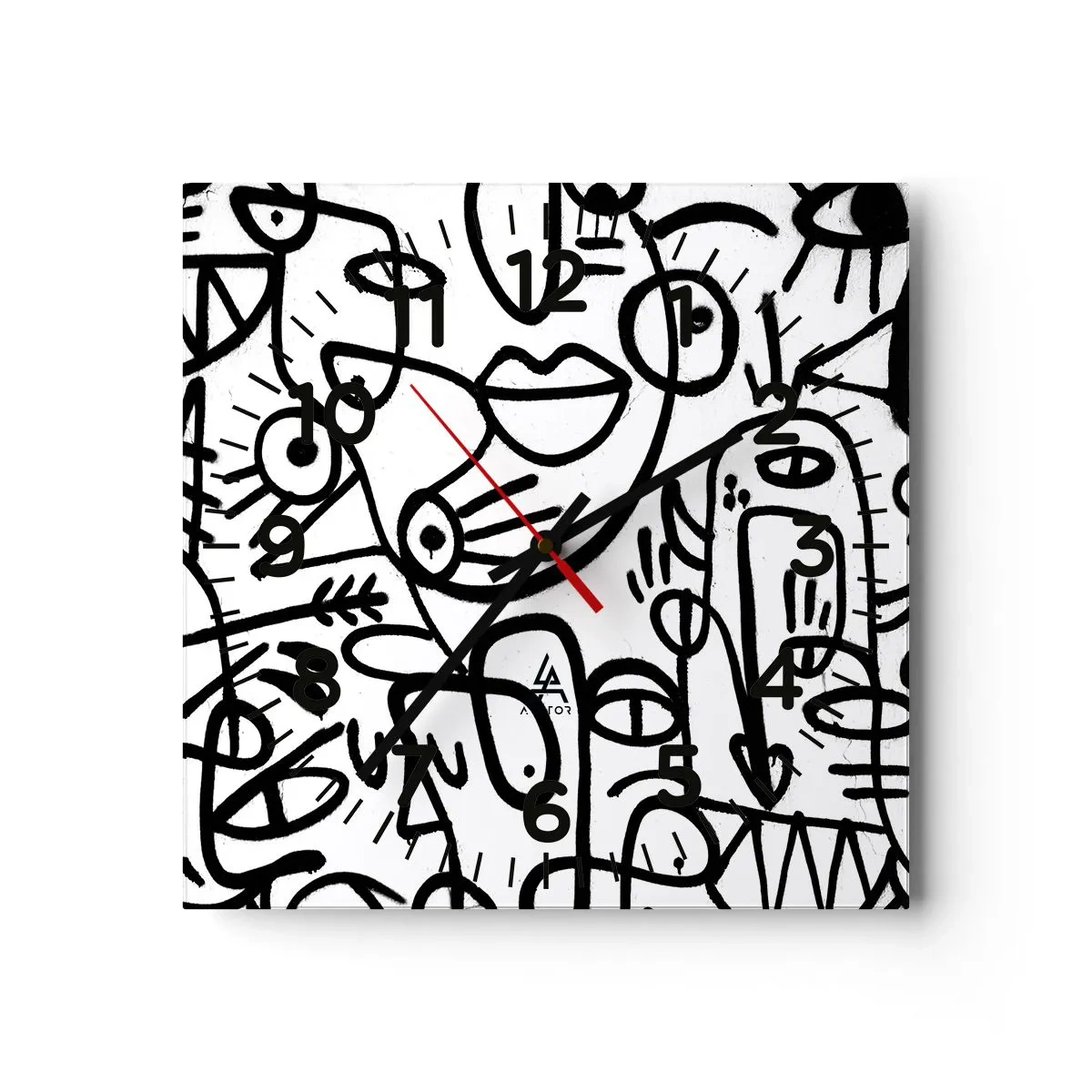 Horloge murale - Pendule murale - Visages et mirages - 30x30 cm