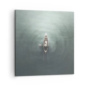 Impression sur toile - Image sur toile - À travers le lac de la lune - 60x60 cm