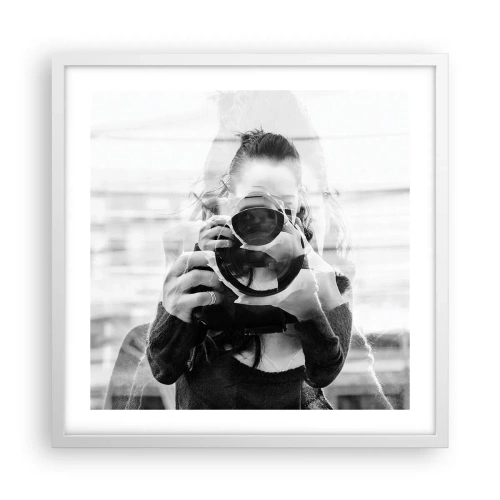 Affiche dans un cadre blanc - Poster - Créateur et matériel - 50x50 cm