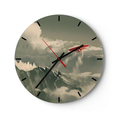 Horloge murale - Pendule murale - Pionnier intrépide - 40x40 cm