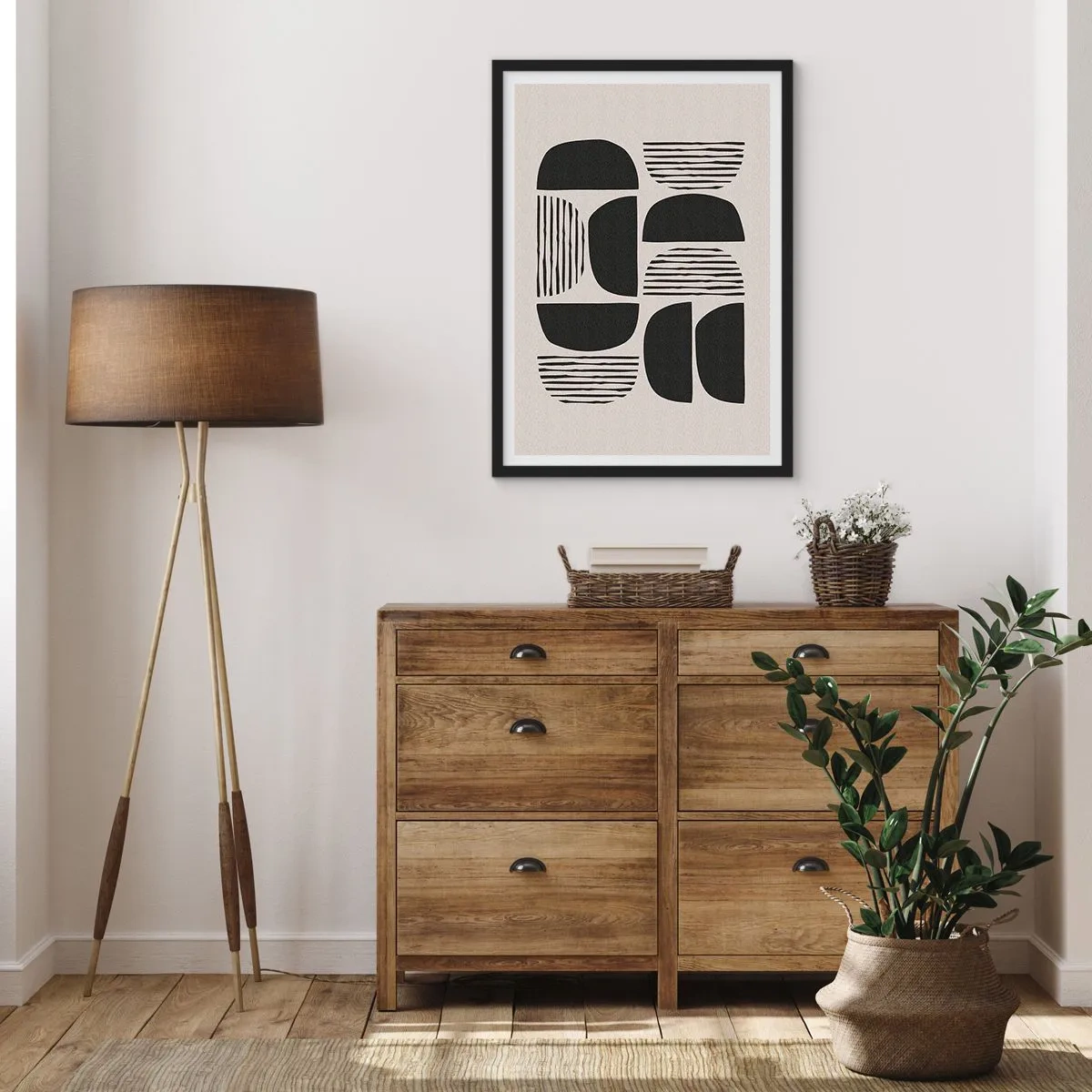 Affiche dans un cadre noir - Poster - Offres sans enthousiasme - 70x100 cm