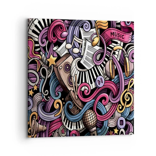 Impression sur toile - Image sur toile - Mélodie compliquée - 70x70 cm