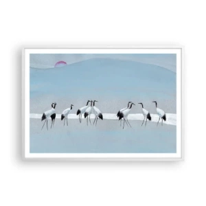 Affiche dans un cadre blanc - Poster - Après une chaude journée - 100x70 cm