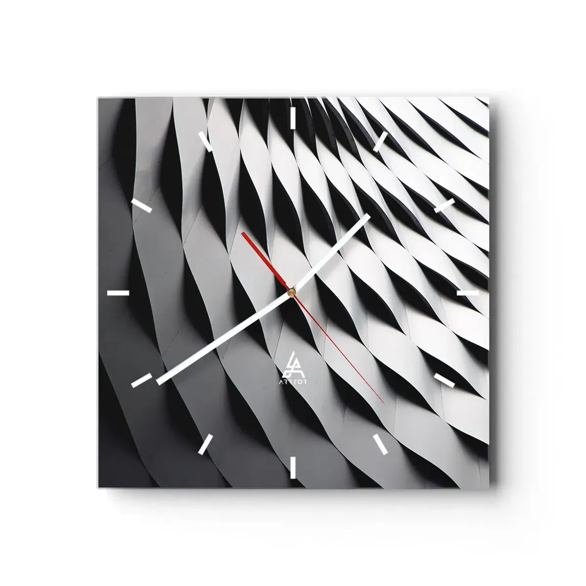 Horloge murale - Pendule murale - A la surface des vagues - 40x40 cm