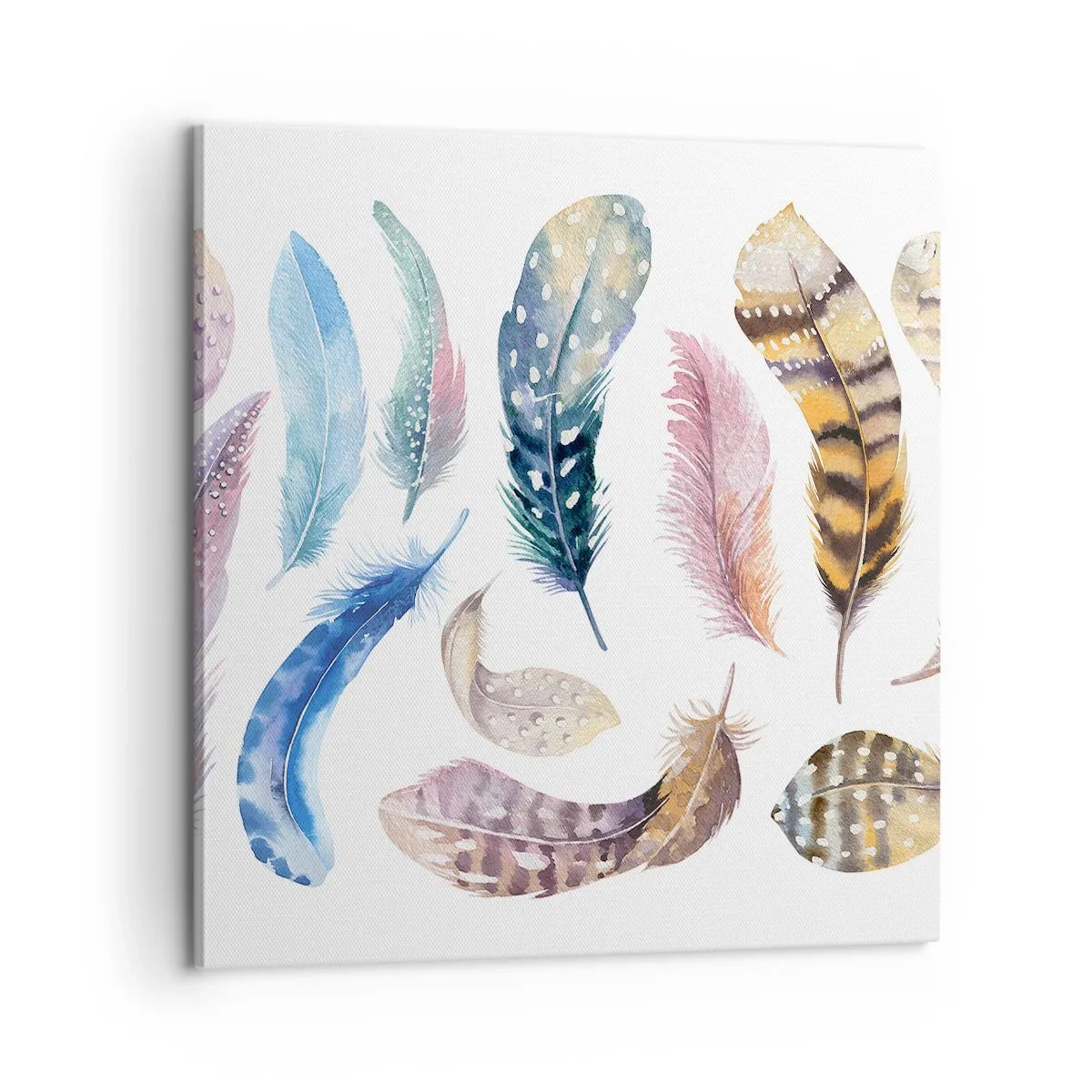 Impression sur toile - Image sur toile - Léger, bariolé et multicolore - 60x60 cm