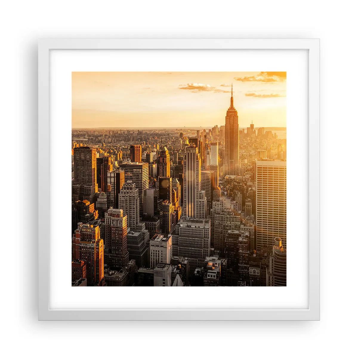 Affiche dans un cadre blanc - Poster - Grandir au soleil - 40x40 cm