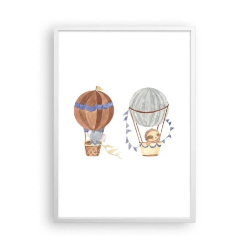 Affiche dans un cadre blanc - Poster - Compagnons de voyage - 50x70 cm