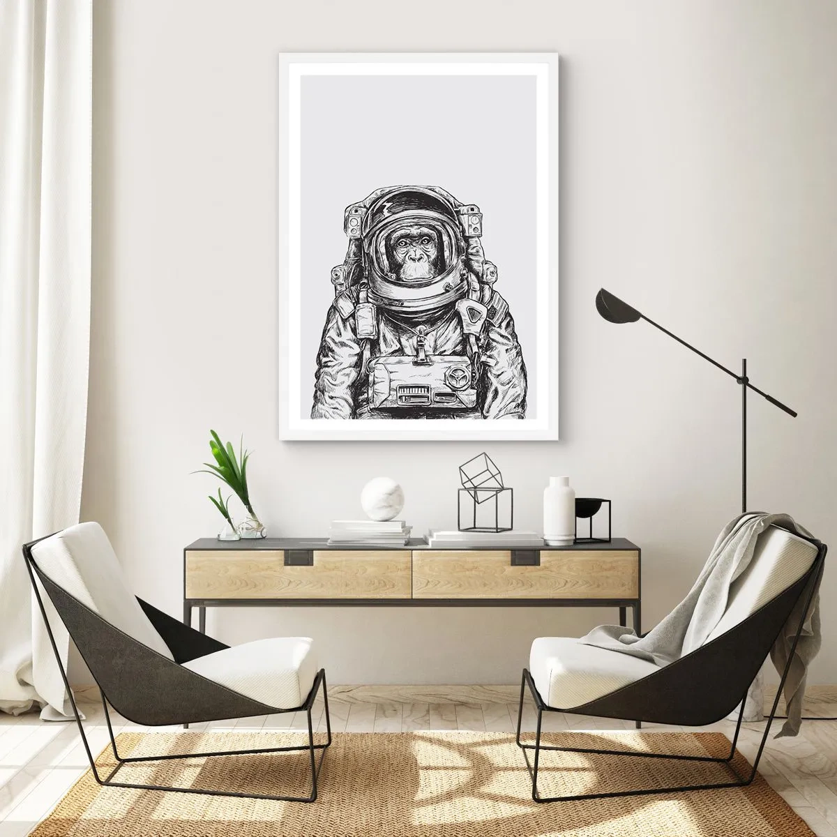 Affiche dans un cadre blanc - Poster - Évolution alternative - 30x40 cm